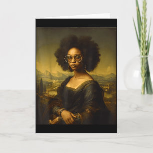 svarta historiemånaden Svarta Mona Lisa Afroamerik Kort
