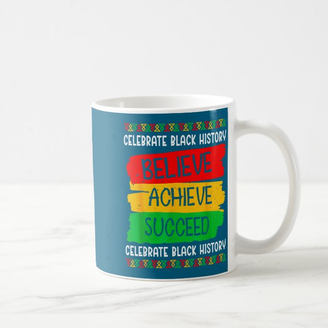 Svarta historiemånaden Tro Achieve Lyckas Melani Kaffemugg (Höger)