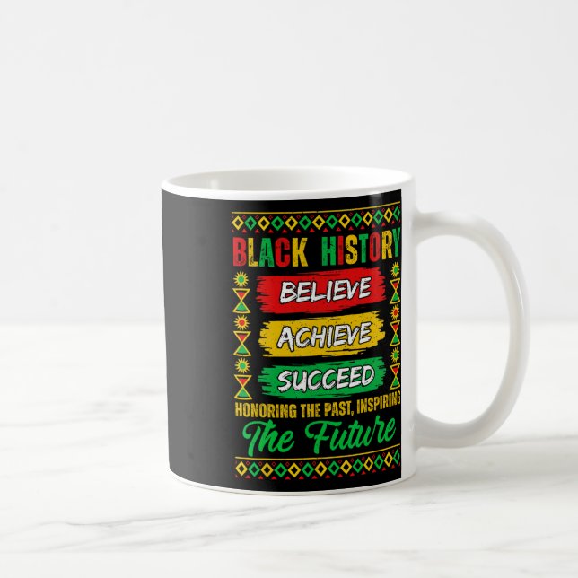Svarta historiemånaden Tro Achieve Lyckas Melani Kaffemugg (Höger)