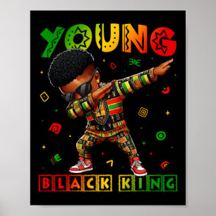 Svarta historiemånaden Ung svart kung afrikansk st Poster