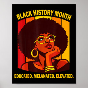 Svarta historiemånaden utbildad melanerad upphöjd poster