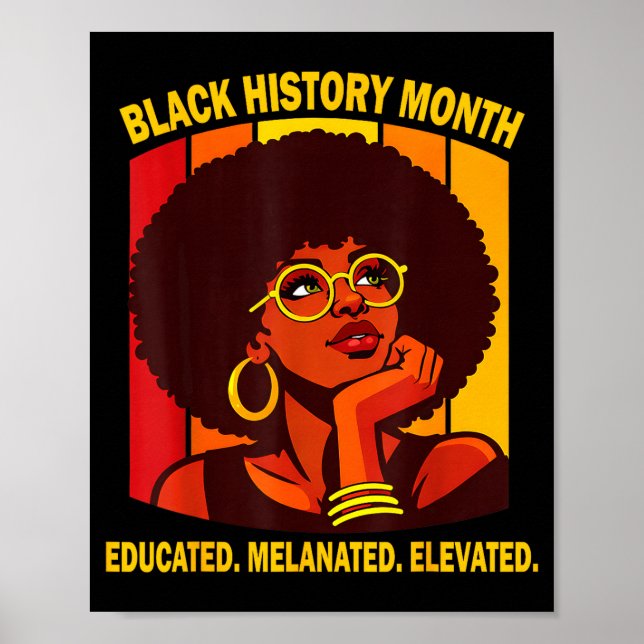 Svarta historiemånaden utbildad melanerad upphöjd poster (Framsidan)