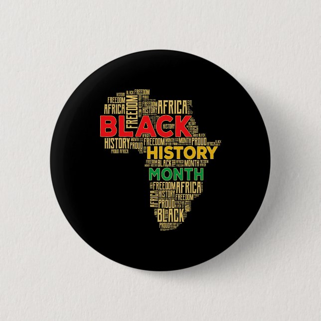 Svarta historiemånadens Afrika-karta  Knapp (Framsida)