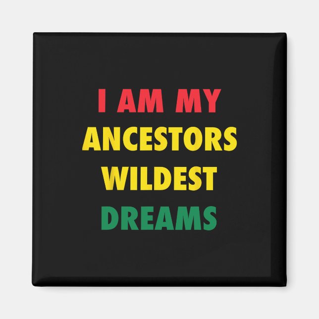 Svarta historiemånadens afrikanska färger Citat T  Magnet (Framsidan)