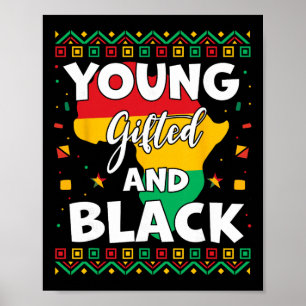 Svarta historiemånadens afrikanska kartor Unga Beg Poster