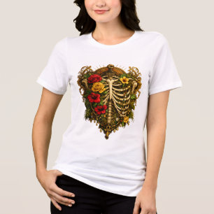 Svarta historiemånadens afrikanska skelettdrottnin t shirt