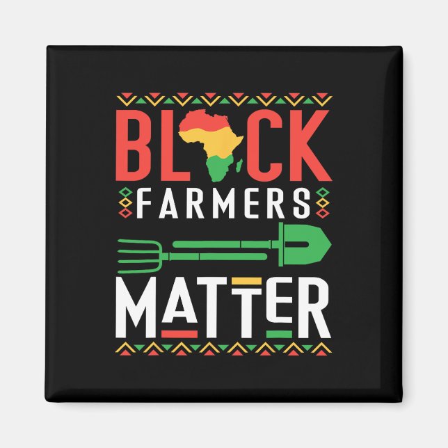 Svarta historiemånadens bönder Problem Afroamerika Magnet (Framsidan)