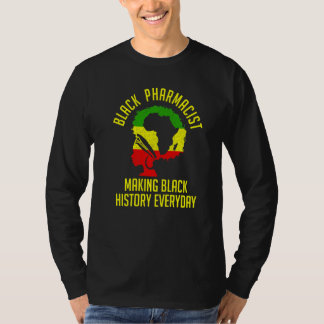 Svarta historiemånadens farmaceutflagga afroamerik t shirt