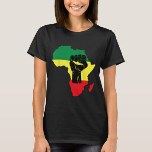 Svarta historiemånadens firande Afrikansk karta nä T Shirt