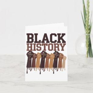 Svarta historiemånadens händer symbol afro motivat kort