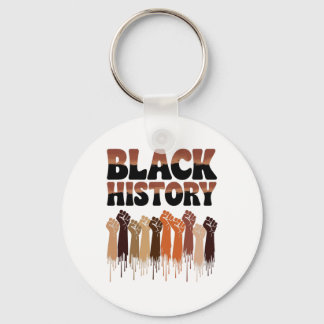 Svarta historiemånadens händer Symbol Afro Motivat Nyckelring