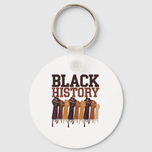 Svarta historiemånadens händer Symbol Afro Motivat Nyckelring