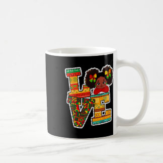 Svarta historiemånadens kärlek Afro Småbarns flick Kaffemugg
