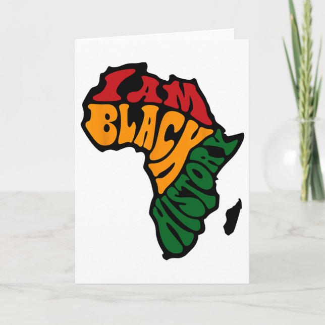 Svarta historiemånadens kläder Afrika Karta Kente  Kort (Framsida)