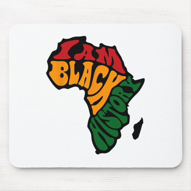 Svarta historiemånadens kläder Afrika Karta Kente  Musmatta (Framsidan)