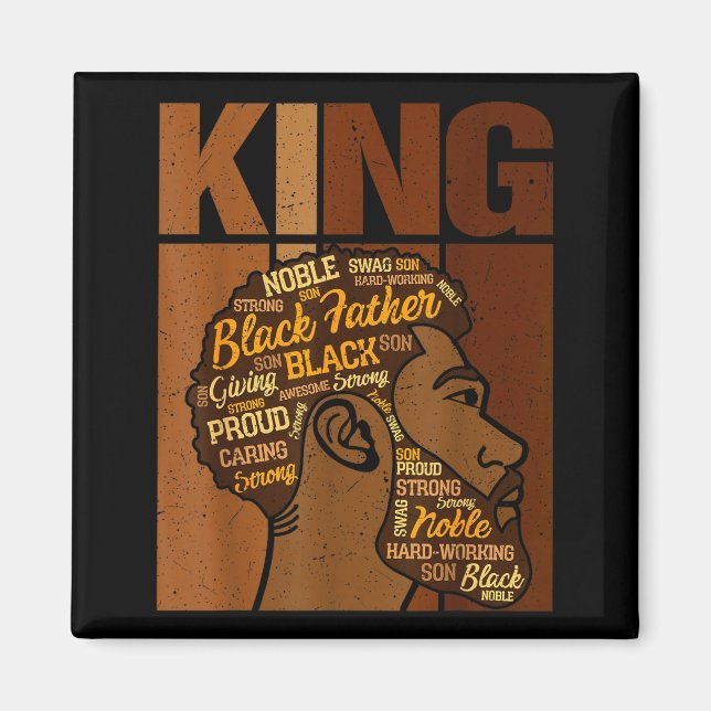 Svarta historiemånadens kung afrikansk melanin far magnet (Framsidan)