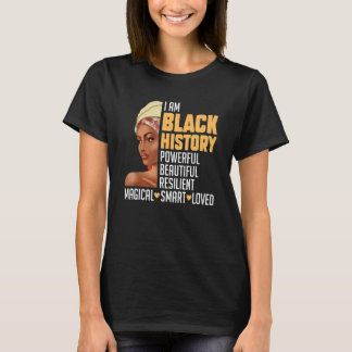 Svarta historiemånadens kvinna flicka melanin afri t shirt