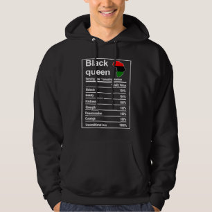 Svarta historiemånadens kvinnor Svart drottning Nä Hoodie