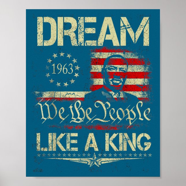 Svarta historiemånadens Martin Dröm Konstverk Poster (Framsidan)