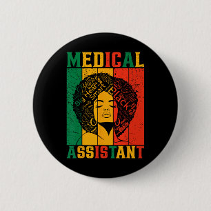 svarta historiemånadens medicinska omedelbara afro knapp