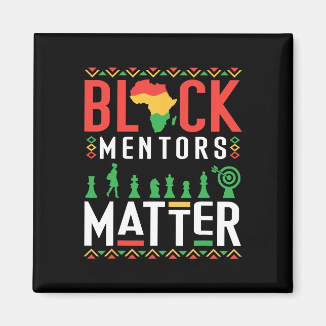 Svarta historiemånadens mentorer Problem Afroameri Magnet (Framsidan)