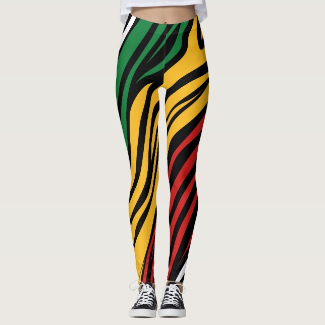 Svarta historiemånadens mönster  leggings (Framsida)