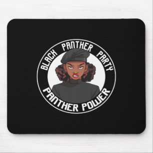 Svarta historiemånadens Panther Party-logotyp Afro Musmatta