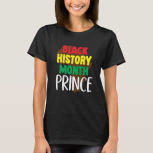 Svarta historiemånadens prins afroamerikansk ungdo t shirt