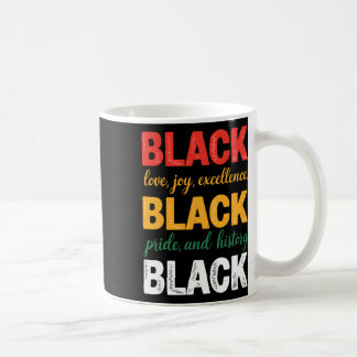 Svarta historiemånadens t-shirt - Svart kärlek glä Kaffemugg