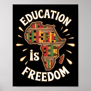 Svarta historiemånadens utbildning Frihet Afroamer Poster