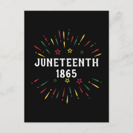 Svarta historien Afroamerikaner Juneteenth 1865 Vykort