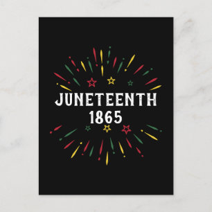 Svarta historien Afroamerikaner Juneteenth 1865 Vykort