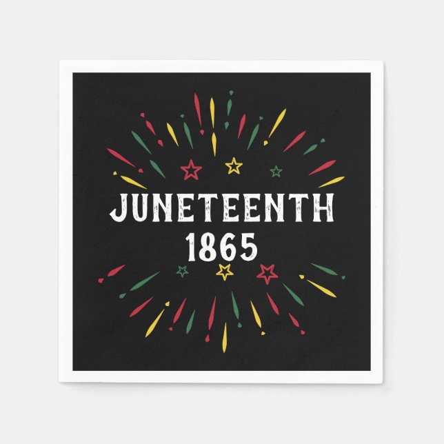 Svarta historien Afroamerikanska Juneteenth 1865 Pappersservett (Framsidan)