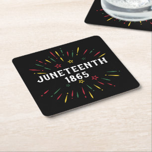 Svarta historien Afroamerikanska Juneteenth 1865 Underlägg Papper Kvadrat