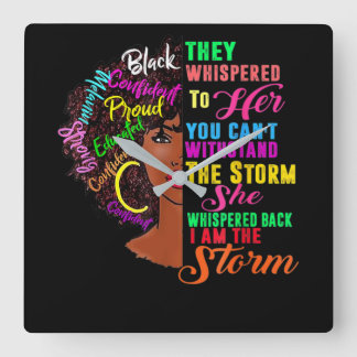 Svarta historiens månad Afrika Fyrkantig Klocka