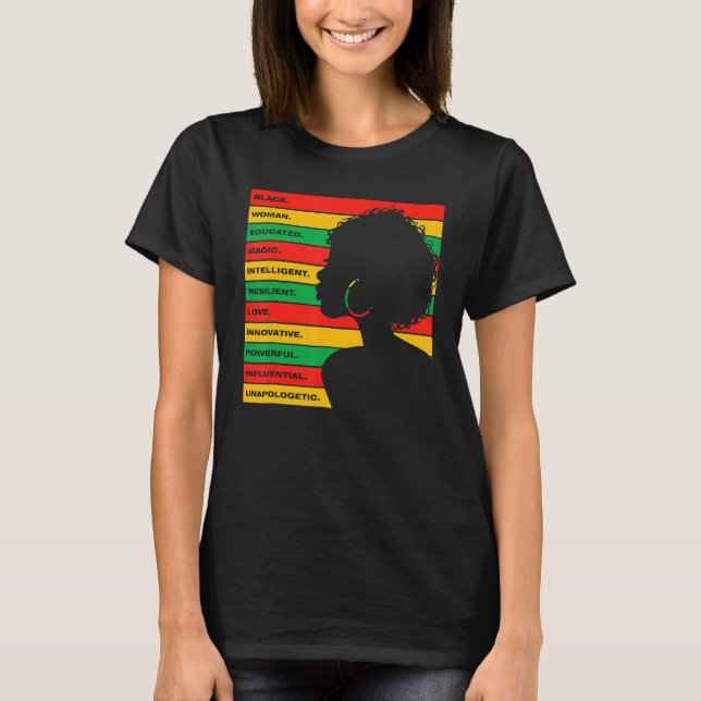 Svarta historiens månad Afrikas amerikanska Land C T Shirt (Framsida)