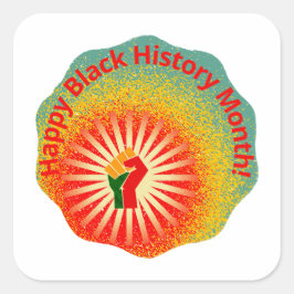 Svarta historiens månatliga vibes, afrikanskt arv fyrkantigt klistermärke