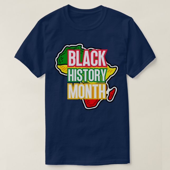 Svarta historikmånad karta 1 t shirt (Design framsida)