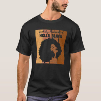 Svarta historikmånad Ljust Melanated Hella Black T Shirt