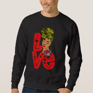 Svarta historikmånaden Pajama Kärlek afrikansk ame Lång Ärmad Tröja