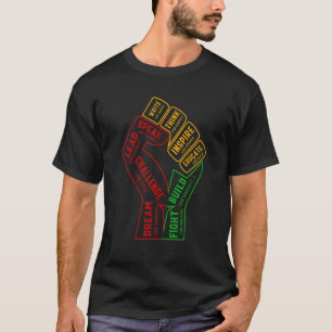 Svarta historikmånader - inspirerande svarta ledar t shirt