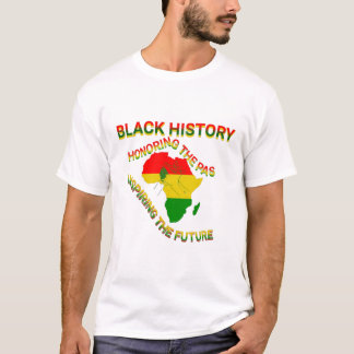 Svarta historikmonteringar t shirt