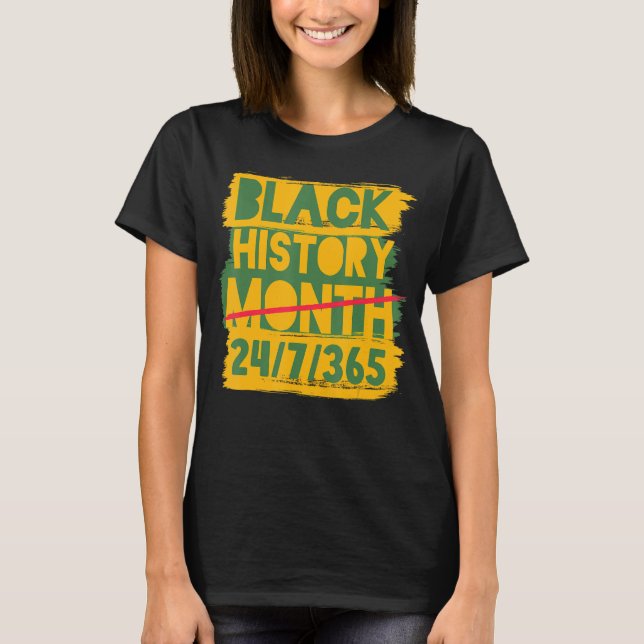 Svarta historikprogram för manar, måndag 247365 t shirt (Framsida)