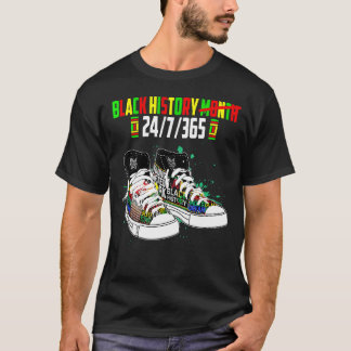 Svarta historikskor 24 7 365 Afrika T Shirt