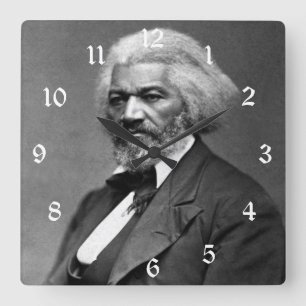 Svarta historiska ikoner: äldre Frederick Douglass Fyrkantig Klocka