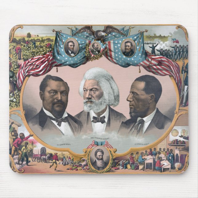 Svarta historiska ikoner: Med Frederick Douglass Musmatta (Framsidan)
