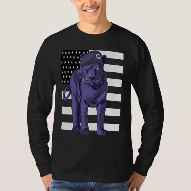 Svarta historiska panterpartiet t shirt (Framsida)