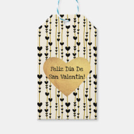 Svarta hjärtan på Golden Strings Presentetikett