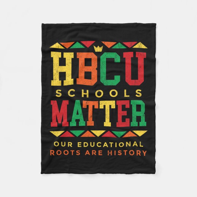 Svarta högskolor Skolproblem Afrika Amerika Fleecefilt (Framsidan)