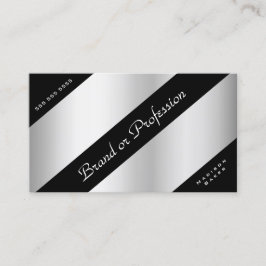 Svarta hörn i elegant Silver öppnar öppettider Visitkort